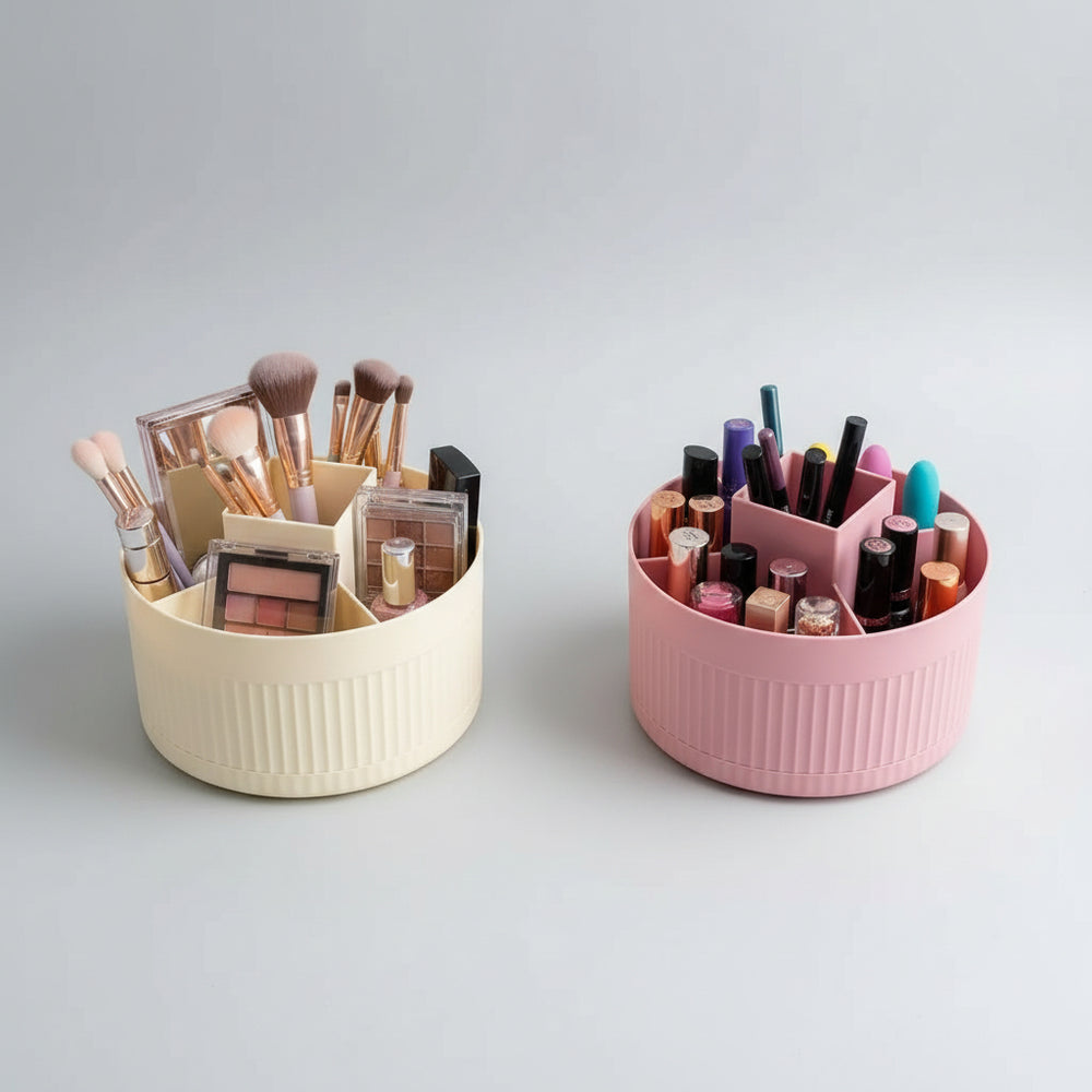 360-Degree Rotating Multi-Function Cosmetic & Makeup Brush Organizer