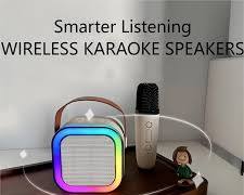 Mini Portable Karaoke Speaker with 2 Wireless Microphones